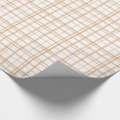 Luxus White Gold Ketten Geschenkpapier (Ecke)