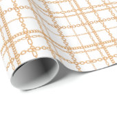 Luxus White Gold Ketten Geschenkpapier (Rolleneckpunkt)