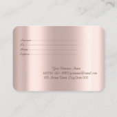 Luxus White Lotus, Confetti, Rose Gold Rabattkarte (Rückseite)