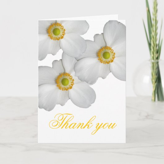 Luxus White Spring Floral Danke Karte (Vorderseite)