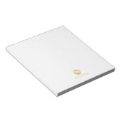 Luxus White und Gold Personalisiert Monogram Notizblock (angewinkelt)