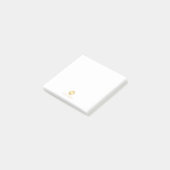 Luxus White und Gold Personalisiert Monogram Post-it Klebezettel (angewinkelt)