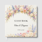 Luxus-Wiesenhochzeit mit Wildblumen Gästebuch (Vorderseite)