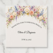 Luxus-Wildblumenwiese-Hochzeit Geschenkanhänger (Vorderseite)