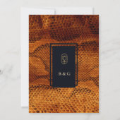 Luxus Wildschlangenlederessen Einladung (Rückseite)