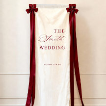 Luxus-Willkommensschild für Hochzeit in Burgund, S