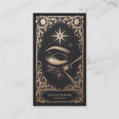 Luxus-Wimpern-Technik | Vintage Celestial Visitenkarte (Vorderseite)