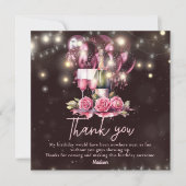 Luxus Wine Adult Geburtstag Dankeskarte (Vorderseite)