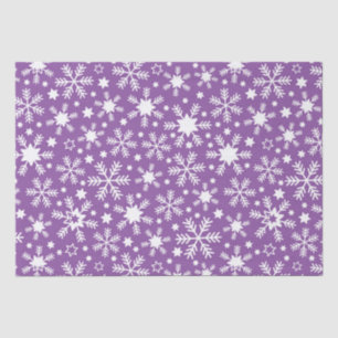Luxus-Winter-Purple- und Weiß-Weihnachten-Schneefl Seidenpapier