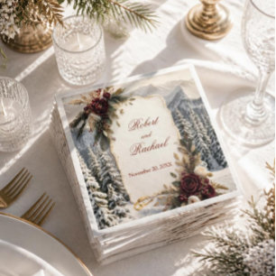 Luxus-Winterhochzeit Serviette