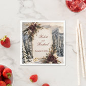 Luxus-Winterhochzeit Serviette (Beispiel)