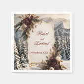 Luxus-Winterhochzeit Serviette (Vorderseite)