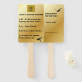 Luxus-Wohltätigkeit-Auktion für wild lebende Tiere Fächer (Vorne und Hinten)