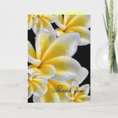 Luxus Yellow Romantic Plumeria Danke Karte (Vorderseite)