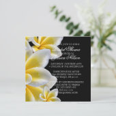 Luxus Yellow Romantic Plumeria Dusche laden Einladung (Stehend Vorderseite)
