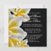 Luxus Yellow Romantic Plumeria Dusche laden Einladung (Vorderseite)