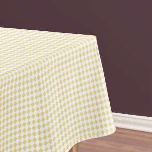 Luxus Yellow White Checkered Pattern Retro Tischdecke