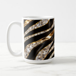 Luxus-Zebra-Kristall-Tierdruck Kaffeetasse