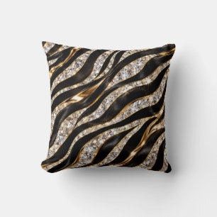 Luxus-Zebra-Kristall-Tierdruck Kissen