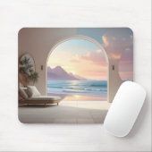 Luxus-Zimmer mit Meerblick Mousepad (Mit Mouse)