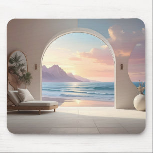 Luxus-Zimmer mit Meerblick Mousepad