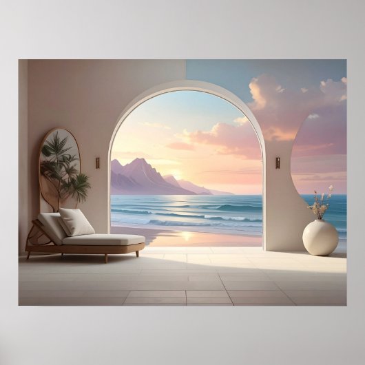 Luxus-Zimmer mit Meerblick Poster (Vorne)
