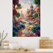 Luxus Zuckerwald Traumlandschaft Poster (Küche)