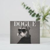 Luxus-Zwergschnauzer Postkarte (Stehend Vorderseite)