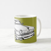 Luxusauto-Illustration 1955 Lincolns Capri Kaffeetasse (VorderseiteRechts)