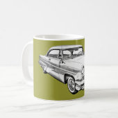 Luxusauto-Illustration 1955 Lincolns Capri Kaffeetasse (Vorderseite Links)