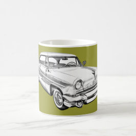 Luxusauto-Illustration 1955 Lincolns Capri Kaffeetasse