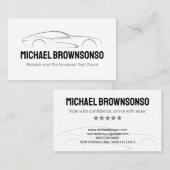 Luxusauto-Illustrationsdesign Visitenkarte (Vorne/Hinten)