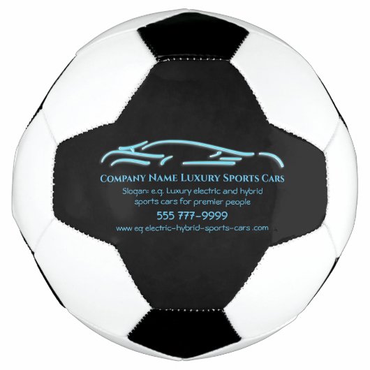 Luxusautologo - Ice Blue Sports Car Fußball (Vorderseite)