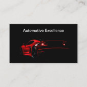 Luxusautomobil dicker Schwarzer Kern Visitenkarte (Vorderseite)