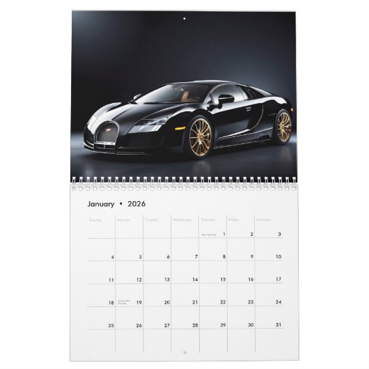 Luxusautos Kalender (Jan 2026)