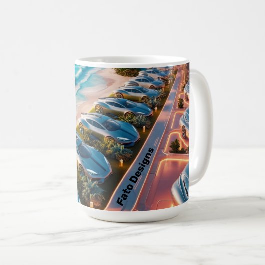 Luxusautos-Tasse Kaffeetasse (VorderseiteRechts)