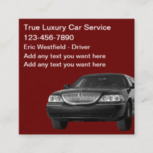 Luxusautoservice Taxi Business Cards Quadratische Visitenkarte