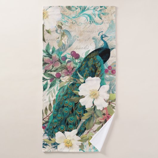 Luxusbäder: Elegantes Peacock Bath Set (Badehandtuch)