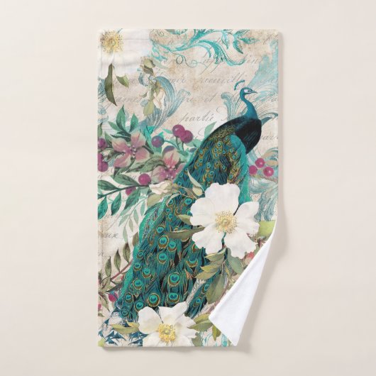 Luxusbäder: Elegantes Peacock Bath Set (Handtuch)