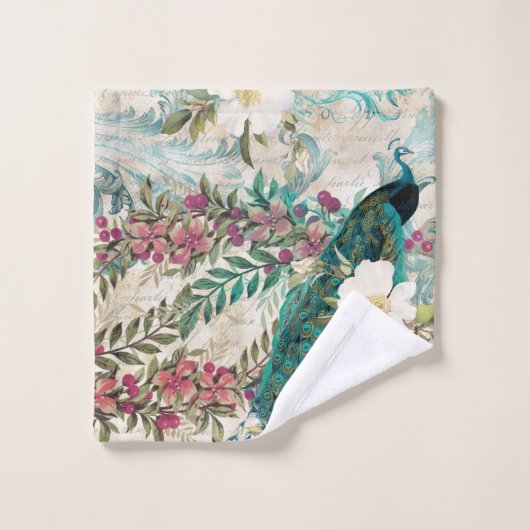 Luxusbäder: Elegantes Peacock Bath Set (Waschlappen)