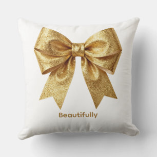 Luxusbanderole mit goldenem Glitter - Isoliertes f Kissen