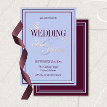 Luxusblaue und Pflaumenfarbene formelle Hochzeit
