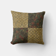 Luxusblumen und Goldmuster ,Gold Schwarz Rot