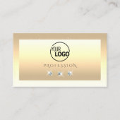 Luxuscreme Beige Ombre Sparkle Diamonds Logo hinzu Visitenkarte (Vorderseite)