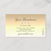 Luxuscreme Beige Ombre Sparkle Diamonds Moderne Visitenkarte (Rückseite)