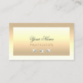 Luxuscreme Beige Ombre Sparkle Diamonds Moderne Visitenkarte (Vorderseite)