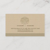 Luxusdamast-Logo-Visitenkarte-Pearlized Ende Visitenkarte (Rückseite)