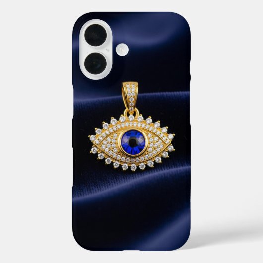 Luxusdesigner-Stil Böser Blick Anhänger auf Samt Case-Mate iPhone Hülle (Rückseite)