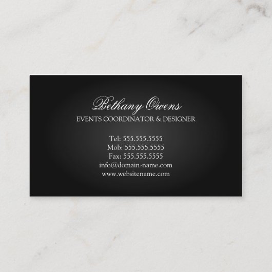 LuxusEvent-Planer Visitenkarte (Rückseite)