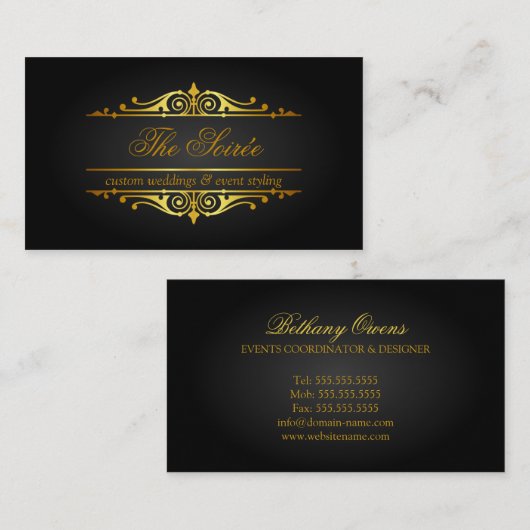 LuxusEvent-Planer Visitenkarte (Vorne/Hinten)